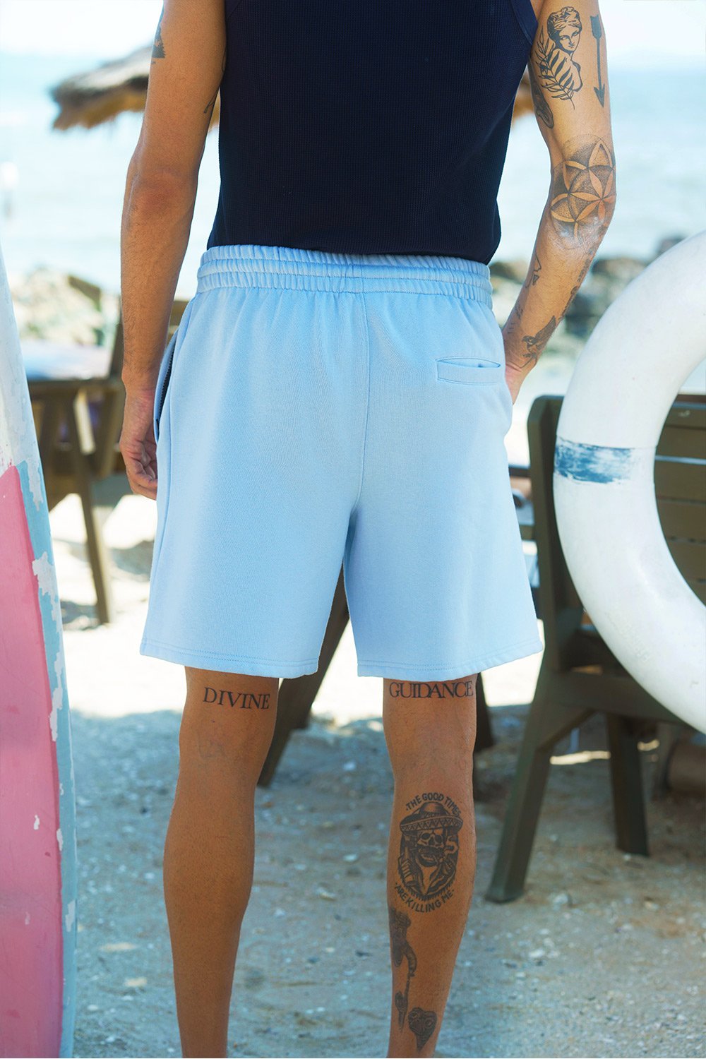 Sky Blue Heavyweight Lounge Shorts